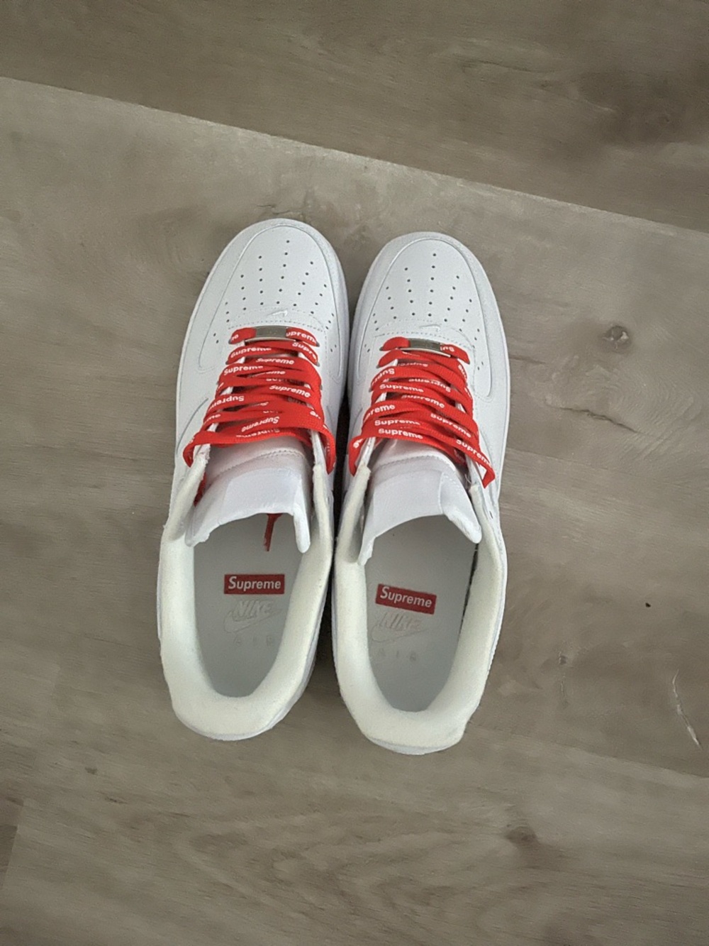 Supreme x Nike White Low-Top Sneakers
